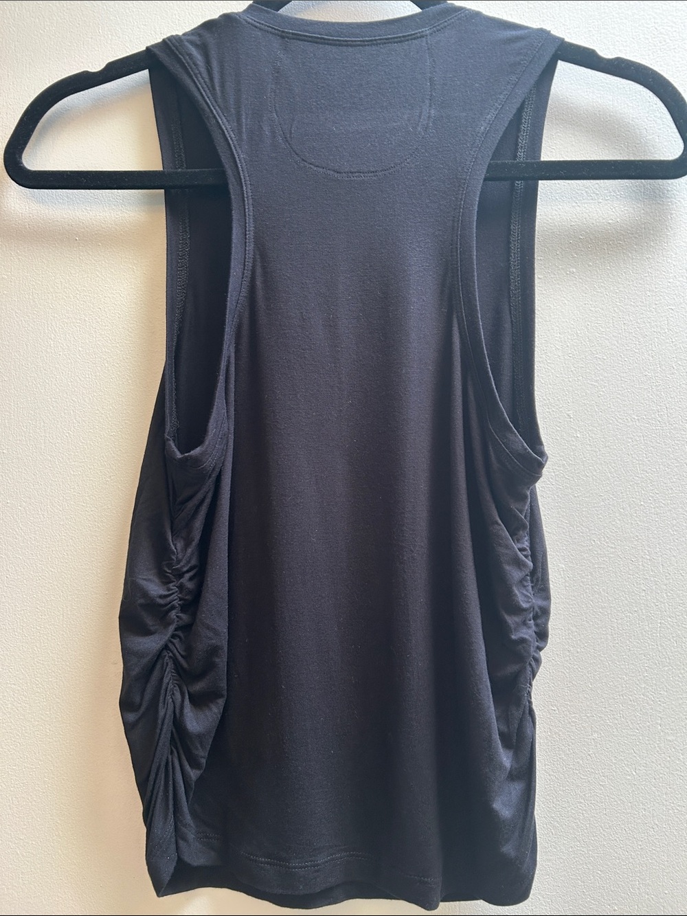 SPLITS59 Frida Ruched Racerback Black Tank - Picture 8 of 8